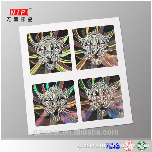 Factory supply colorful anti-fake holographic custom dacals sticker